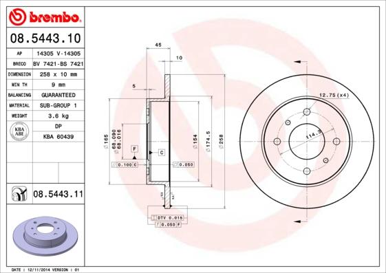 AP 14305 - Тормозной диск autosila-amz.com