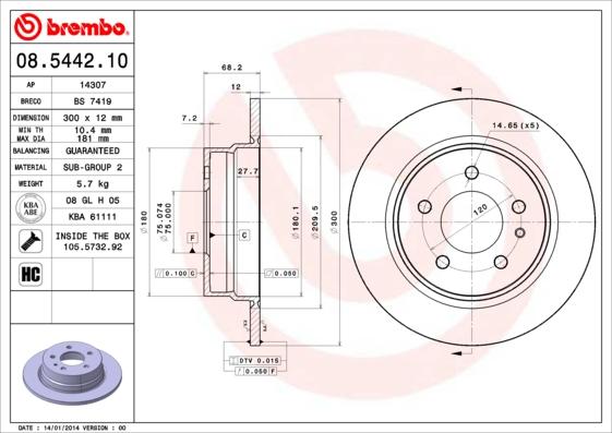 AP 14307 - Тормозной диск autosila-amz.com