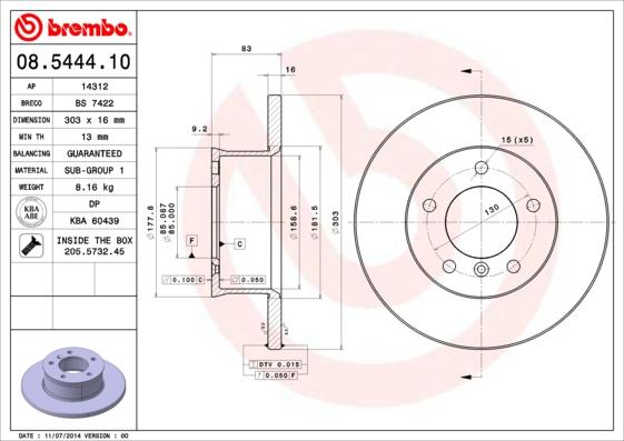 AP 14312 - Тормозной диск autosila-amz.com