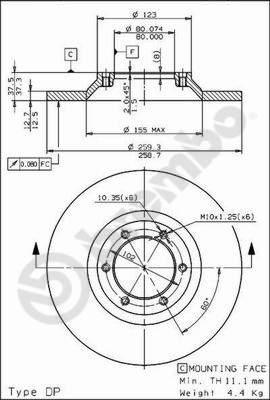 AP 14701 - Тормозной диск autosila-amz.com