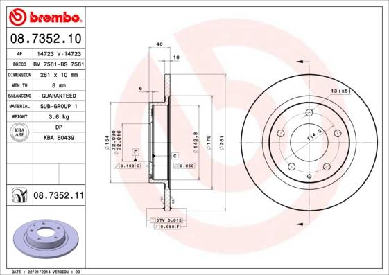 AP 14723 - Тормозной диск autosila-amz.com