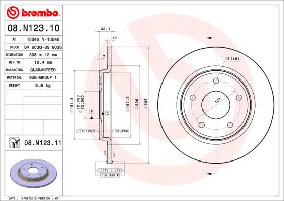 AP 15046 - Тормозной диск autosila-amz.com