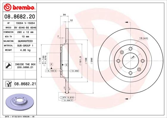 AP 15054 - Тормозной диск autosila-amz.com