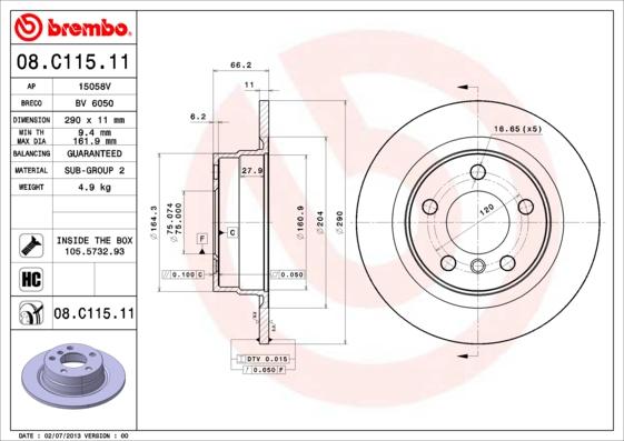 AP 15058 V - Тормозной диск autosila-amz.com