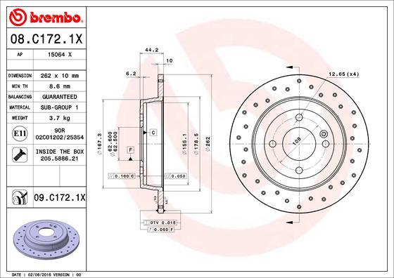 AP 15064 X - Тормозной диск autosila-amz.com