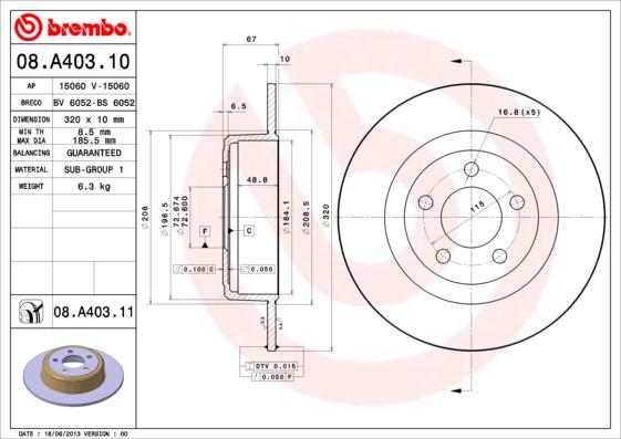 AP 15060 V - Тормозной диск autosila-amz.com