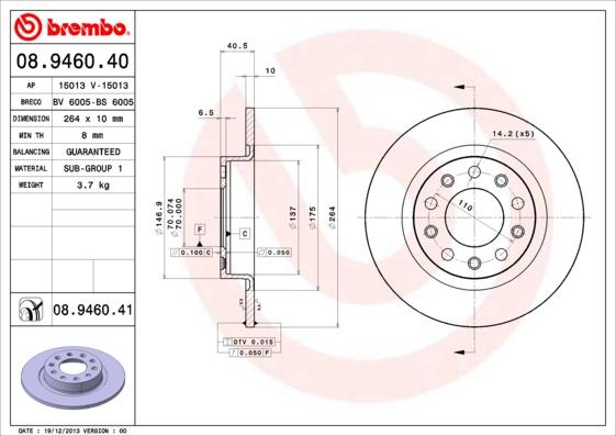 AP 15013 - Тормозной диск autosila-amz.com