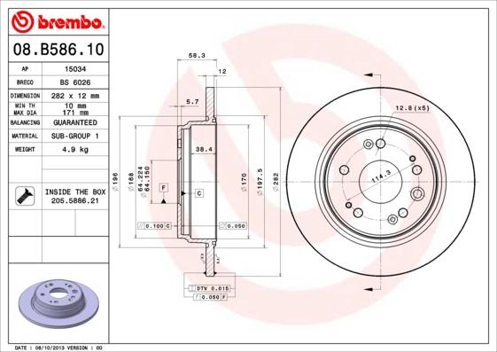 AP 15034 - Тормозной диск autosila-amz.com