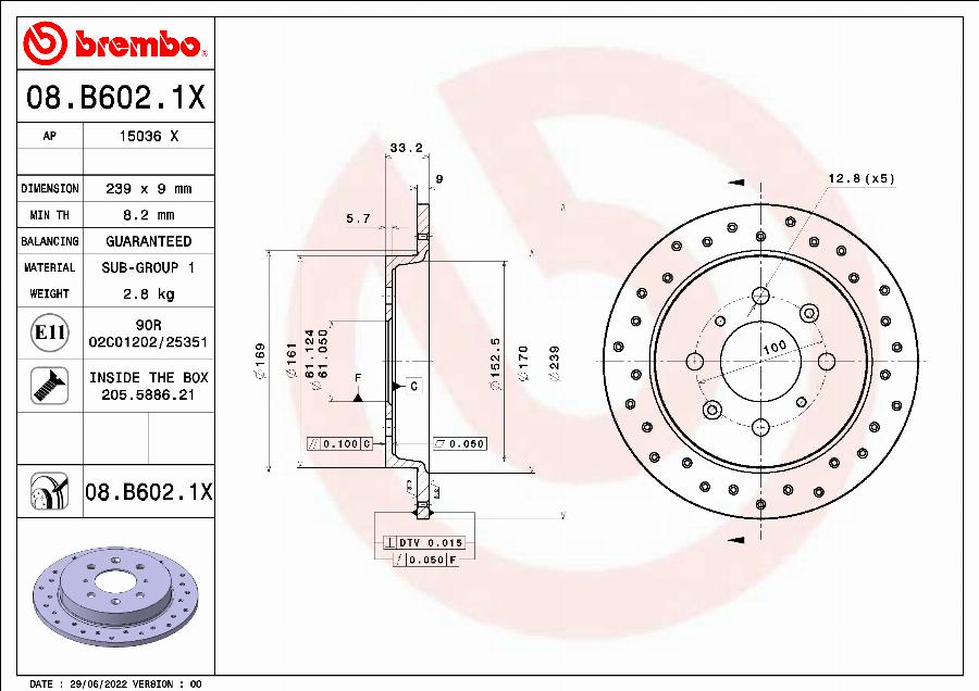 AP 15036 X - Тормозной диск autosila-amz.com