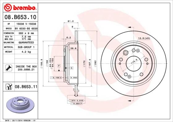 AP 15038 - Тормозной диск autosila-amz.com