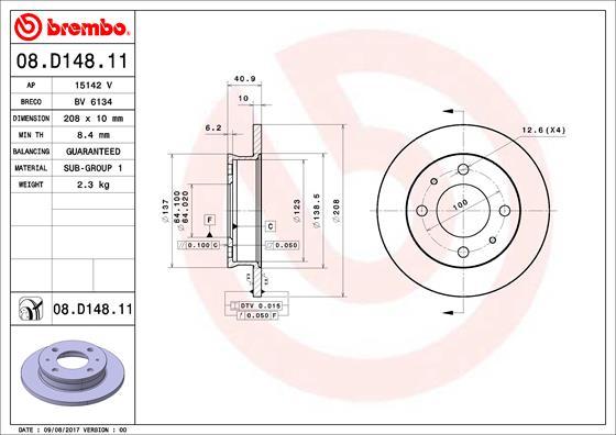 AP 15142 V - Тормозной диск autosila-amz.com