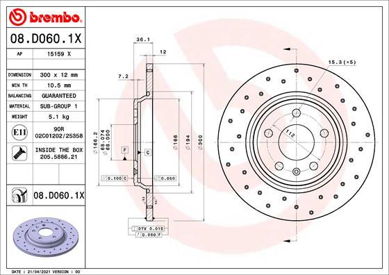 AP 15159 X - Тормозной диск autosila-amz.com