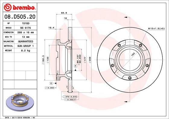 AP 15183 - Тормозной диск autosila-amz.com