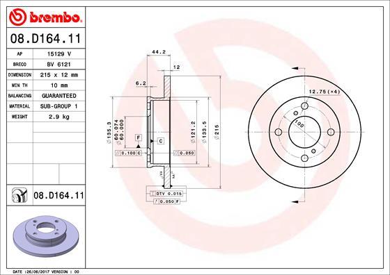 AP 15129 V - Тормозной диск autosila-amz.com