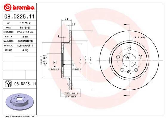 AP 15175V - Тормозной диск autosila-amz.com