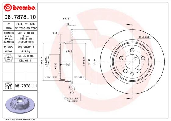 AP 15387 - Тормозной диск autosila-amz.com