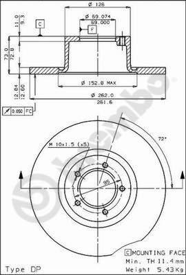 AP 16600 - Тормозной диск autosila-amz.com