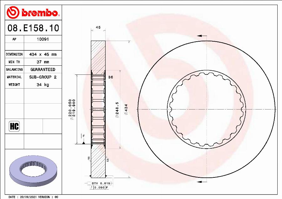 AP 10091 - Тормозной диск autosila-amz.com