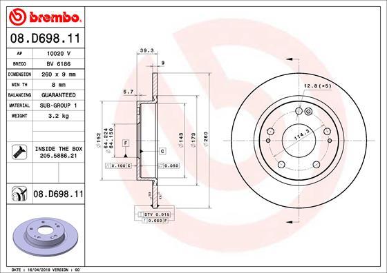 AP 10020 V - Тормозной диск autosila-amz.com