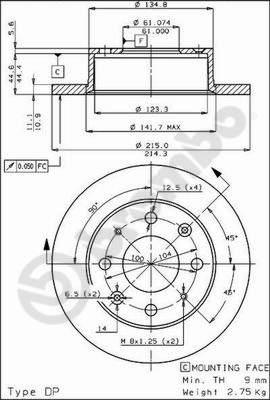 AP 10140 - Тормозной диск autosila-amz.com
