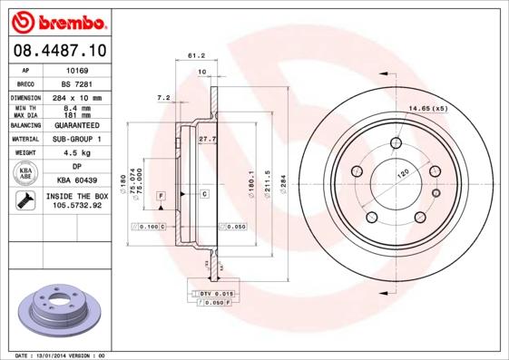 AP 10169 - Тормозной диск autosila-amz.com