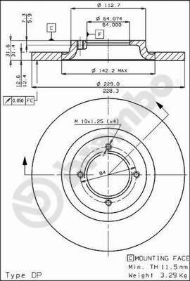 AP 10266 - Тормозной диск autosila-amz.com