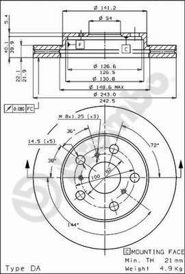 AP 29004 - Тормозной диск autosila-amz.com