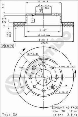 AP 29002 - Тормозной диск autosila-amz.com