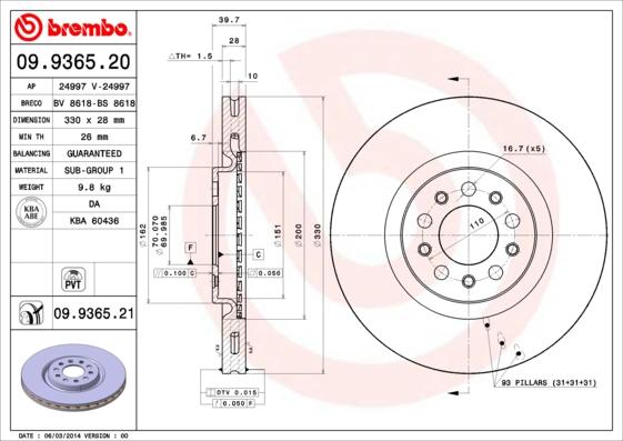 AP 24997 V - Тормозной диск autosila-amz.com