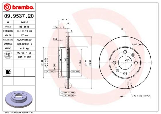 AP 24910 - Тормозной диск autosila-amz.com