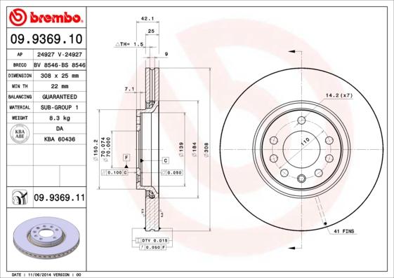 AP 24927 - Тормозной диск autosila-amz.com