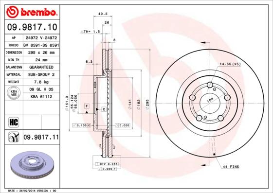 AP 24972 - Тормозной диск autosila-amz.com