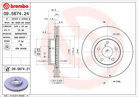 AP 24424 V - Тормозной диск autosila-amz.com