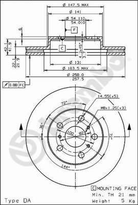 AP 24420 - Тормозной диск autosila-amz.com