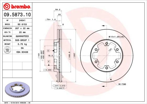 AP 24541 - Тормозной диск autosila-amz.com