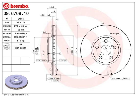 AP 24555 - Тормозной диск autosila-amz.com