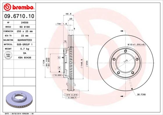 AP 24556 - Тормозной диск autosila-amz.com