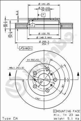 AP 24558 - Тормозной диск autosila-amz.com