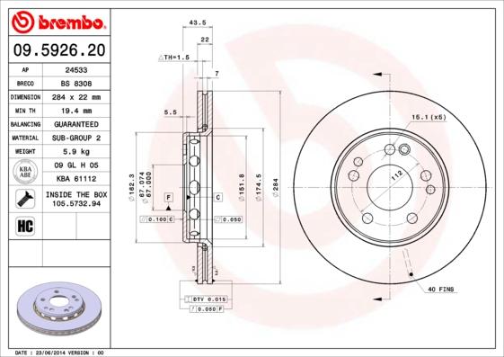 AP 24533 - Тормозной диск autosila-amz.com