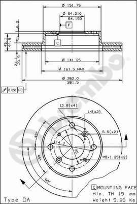 AP 24197 - Тормозной диск autosila-amz.com