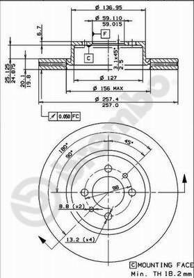 AP 24178 - Тормозной диск autosila-amz.com