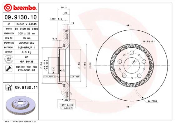 AP 24845 - Тормозной диск autosila-amz.com