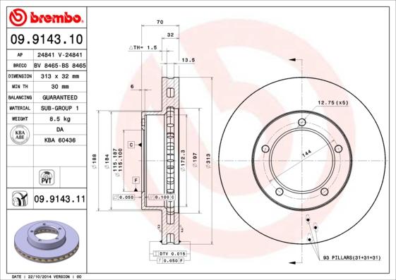 AP 24841 - Тормозной диск autosila-amz.com