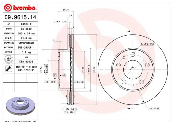 AP 24864 E - Тормозной диск autosila-amz.com