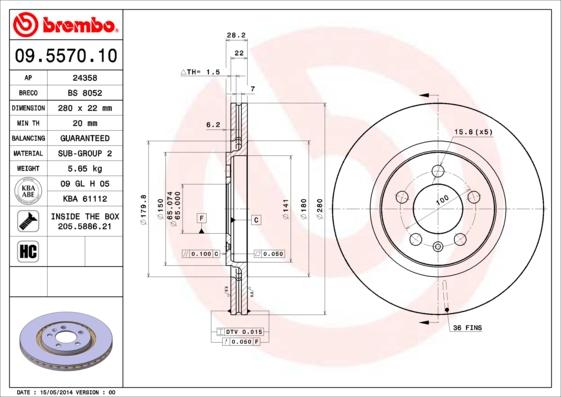 AP 24358 - Тормозной диск autosila-amz.com