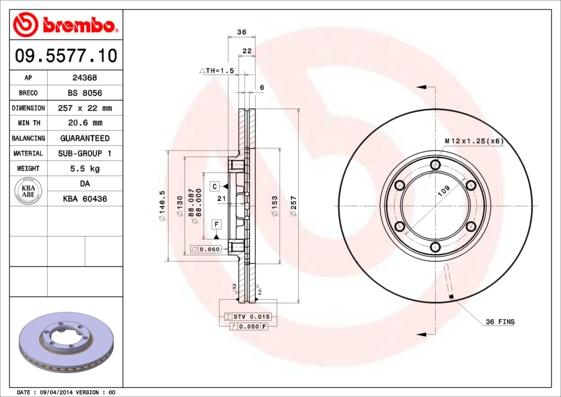 AP 24368 - Тормозной диск autosila-amz.com