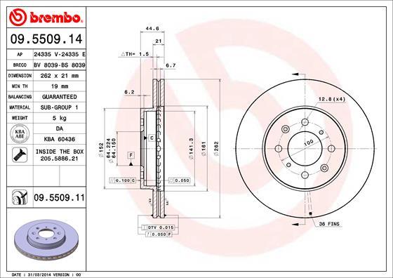 AP 24335 E - Тормозной диск autosila-amz.com