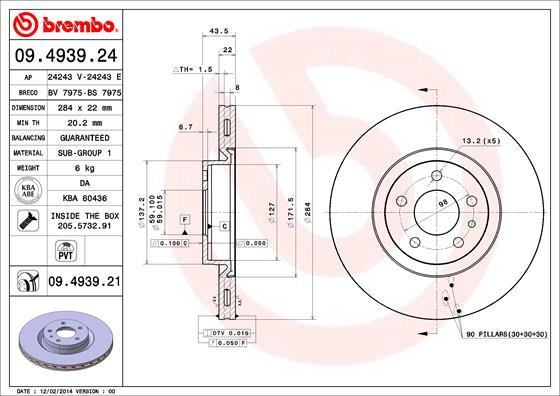 AP 24243 V - Тормозной диск autosila-amz.com