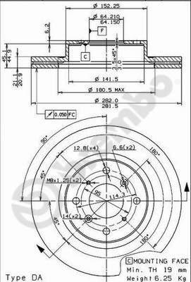 AP 24266 - Тормозной диск autosila-amz.com