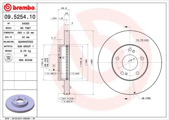 AP 24263 - Тормозной диск autosila-amz.com